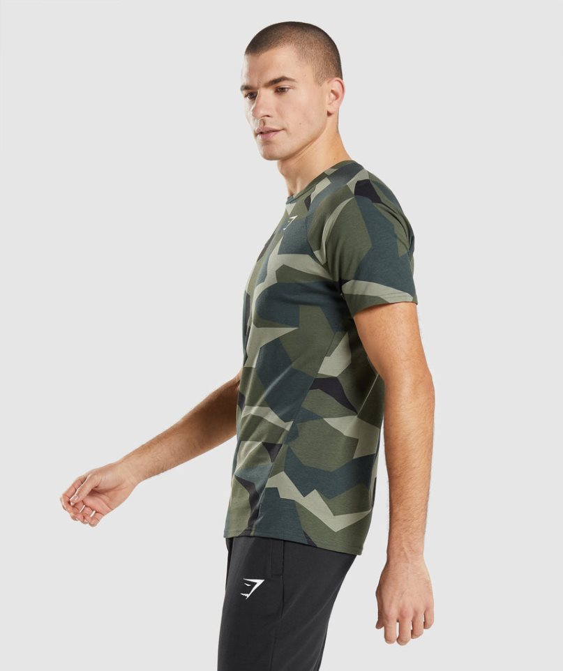 Koszulki Gymshark Critical Męskie Camo | PL 148BXT